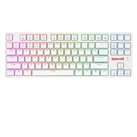 Redragon K539 Anubis 80% Wireless RGB Mechanical Keyboard, 5.0 Bluetooth/2.4 Ghz/Wired Tri-Mode TKL Low Profile Compact Keyboard w/Durable 1900mAh Battery & Tactile Brown Switches White Redragon K539 Anubis 80% Wireless RGB Mechanical Keyboard, 5.0 Bluetooth/2.4 Ghz/Wired Tri-Mode TKL Low Profile Compact Keyboard w/Durable 1900mAh Battery & Tactile Brown Switches White